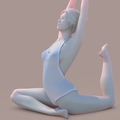 W_Yoga_C061.jpg 3D file Woman Yoga・Template to download and 3D print, krys-art