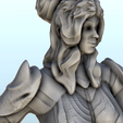 121.png Woman bust with sword and hair in bun (20) - Medieval Fantasy Magic Feudal Old Archaic Saga 28mm 15mm