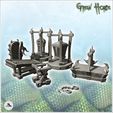 1-PREM.jpg Set of chaos torture accessories with metal cages and spiked coffin (15) - Ork Green Horde Fantasy Beast Chaos Demon Ogre
