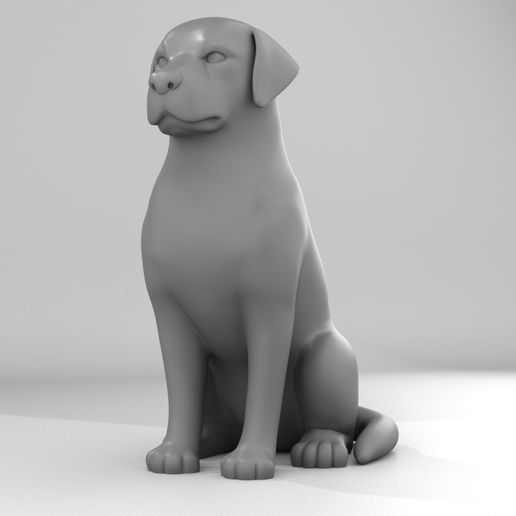 Stylized Sitting Dog