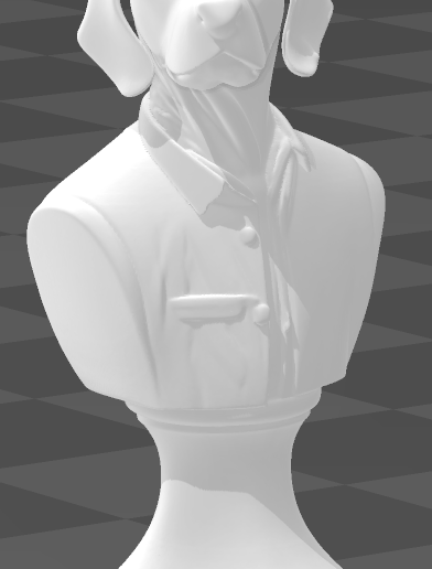 busto de perro elegante-elegant dog bust 3D model