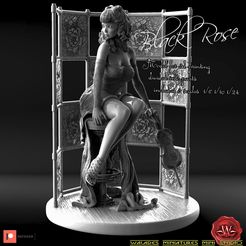 1d.jpg 3D file Black Rose・3D printing design to download