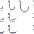 1 | ) (M) LARGE W (A) SMALL J (B) MEDIUM J (C) LARGE J (D) XX-LARGE J 1, LL 1 —— (E) SMALL LV (F) MEDIUM LV (G) LARGE LV LL & (H) SMALL L (I) MEDIUM L (J) LARGE L IKEA SKADIS and Standard 1/4" Pegboard Hooks and Accessories Collection