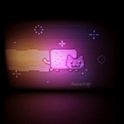 nyan_cat4.GIF STL file Nyan Cat Lithophane・Template to download and 3D print