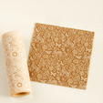 5.png Hare Meadow Pattern Texture Roller STL File - Diseño sin costuras para manualidades en arcilla, fondant y cerámica