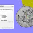 Screenshot_1.jpg Wolf pendant medallion jewelry 3D print model