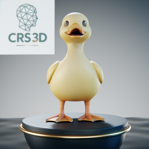 Cute Yellow Duckling Baby Duck Kawaii Bird Figurine