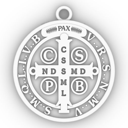 Medalha Sao Bento - medal Saint Benedict 3D model