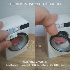 Washing-Machine-Miniature.jpg MINIATURE FrontLoad Washing Machine  | Laundry Room Miniature Furniture Collection