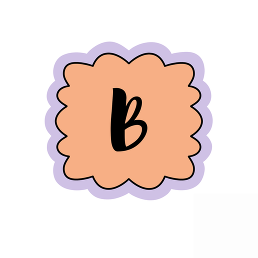 Letter Cookie Cutter STL – 2 Inch Scalloped Alphabet Frame 3D Print File