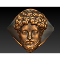 maring11.jpg Archivo STL Bronce/plata Marcus Aurelius mensring・Plan imprimible en 3D para descargar