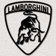 project_20230726_2059599-01.png Lamborghini emblem wall art Lambo wall decor Lamborghini sign 2d art
