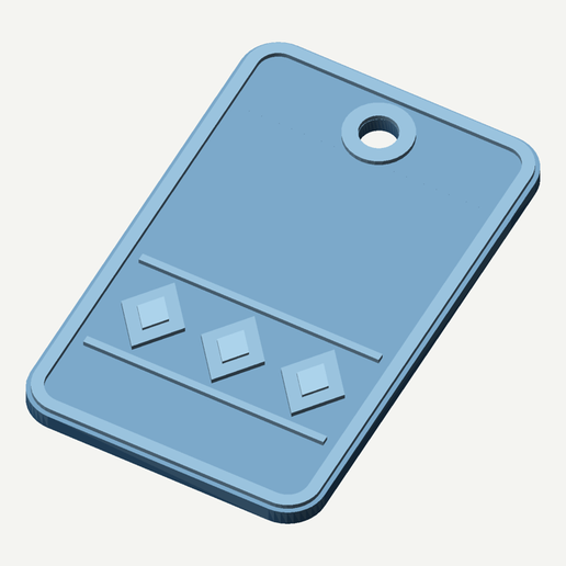 Parametric Luggage & Bag Tag - Text-Free Patterns (3 Presets) 3D model by TrueGeometry
