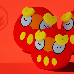 darumara_crop.png Free STL file (hollow) Darumaka sleeping version・3D printing model to download