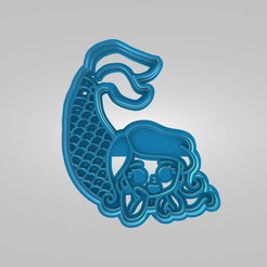 CookieCutter_Mermaids_Mermaid1.png Découpeur de biscuits avec impression de sirène mignonne