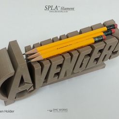 avenger_4_display_large.jpg Бесплатный STL файл Avengers Pen Holder・Дизайн 3D принтера для загрузки