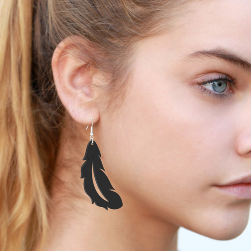 Feather Earing 3D model