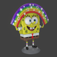 2.png Spongebob with Rainbow 3D print model