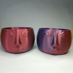 20230602_110952.jpg STL-Datei Gesicht Topf Pflanzer kostenlos・Design zum 3D-Drucken zum herunterladen