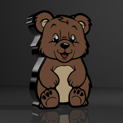 1.png Fichier 3D Lampe Ours V2・Modèle pour impression 3D à télécharger