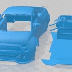 Fiat-500-Abarth-Pick-Up-Cristales-Separados-1.jpg Fichier 3D Fiat 500 Abarth Pick Up Imprimable Car・Design pour impression 3D à télécharger