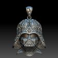 1.jpg Pendentif casque ornemental Dark Vador - Modèle 3D