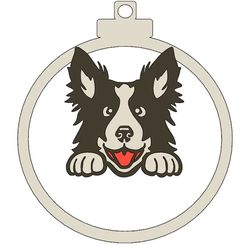 Border-Collie-Christmas-ball.jpg Christmas ball Border Collie dog design (to insert name or anything)