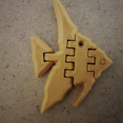 Articulated fish angelfish