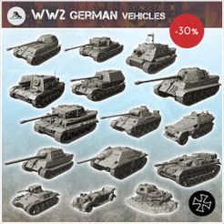 V3.jpg 3D-Datei FULL PACK Deutsche WW2 Fahrzeuge - (inklusive vorinstallierte Versionen) Flames of War Bolt Action 15mm 20mm 25mm 28mm 32mm・3D-druckbare Vorlage zum herunterladen