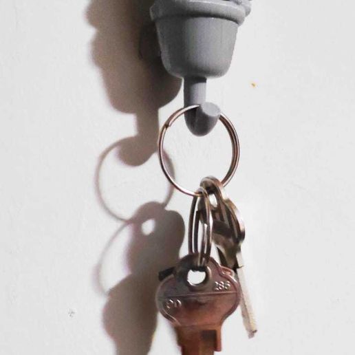 Cat Flower4.jpeg A cute cat flower key holder for decoration