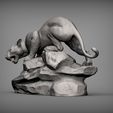 panther6.jpg panther on stone 3D print model