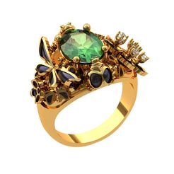 54.jpg STL file Fashion Diamond Ring DS1・3D printer design to download