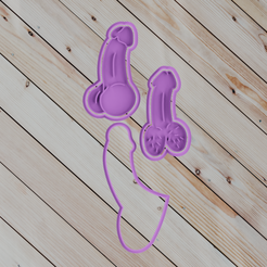 1.png STL file COOKIE CUTTER bachelorette party set 1・3D print model to download