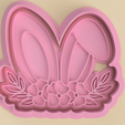Orejas-con-flores.png Bunny ears cookie cutter (floral bunny ears cookie cutter)