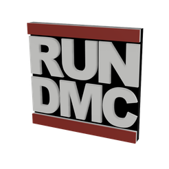 1.png Fichier STL LOGO/ENSEIGNE MULTICOLORE 3D - RUN DMC・Objet imprimable en 3D à télécharger