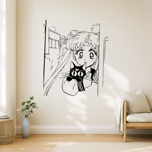 Sailor Moon - Chibiusa Holding A Stuffed Animal