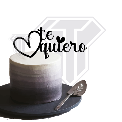 Love Cake topper - I love you Cake sign 3D model