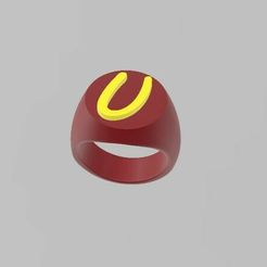 Bague-U.jpg STL file Ring letter U・3D printable model to download