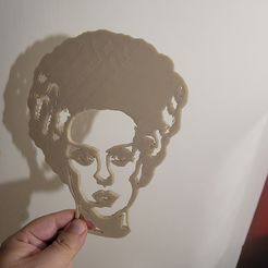 271981448_10159797533378119_2133462907364784451_n.jpg Fichier STL La mariée de Frankenstein 2d art mural・Modèle à télécharger et à imprimer en 3D