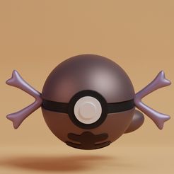 pokeball-paldean-wooper-render.jpg Файл STL Покемон Палдеан Вупер Покебол・Шаблон для 3D-печати для загрузки