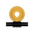 CD30İ30WSGK1.jpg Worm Gear - Center D. 30 mm - Ratio  25 & 30 - Worm with Shaft