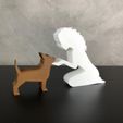 WhatsApp-Image-2023-01-20-at-17.09.23.jpeg Girl and her Chihuahua(wavy hair) for 3D printer or laser cut