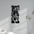 mockup_05.jpg 021 Geometric Abstract Face Wall Decor Art Laser Cut 3D Print Files