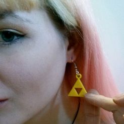 3.jpg Free 3D file Legend of Zelda Triforce Earrings・3D printable model to download