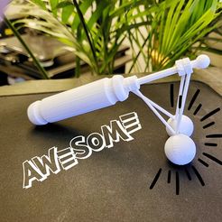 CLACKER_TOY.jpg Free STL file Classic Clacker Toy・3D printable design to download