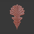 Bur-oak-leaf1.png Bur oak leaf 3d relief .stl file