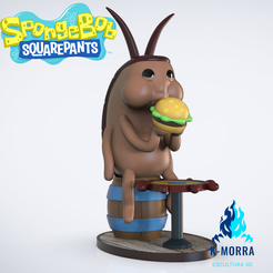 Mesa-de-trabajo-7.png STL file Cockroach Spongebob (Cockroach Spongebob)・3D printing idea to download