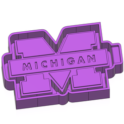 ink.png Michigan Wolverines Freshie STL Mold Housing