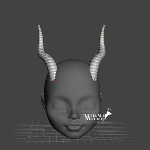 Small horns for dolls Monster High and Ever After High 3D model