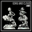 GUKU AND CLOUD Goku and Cloud Figure #001